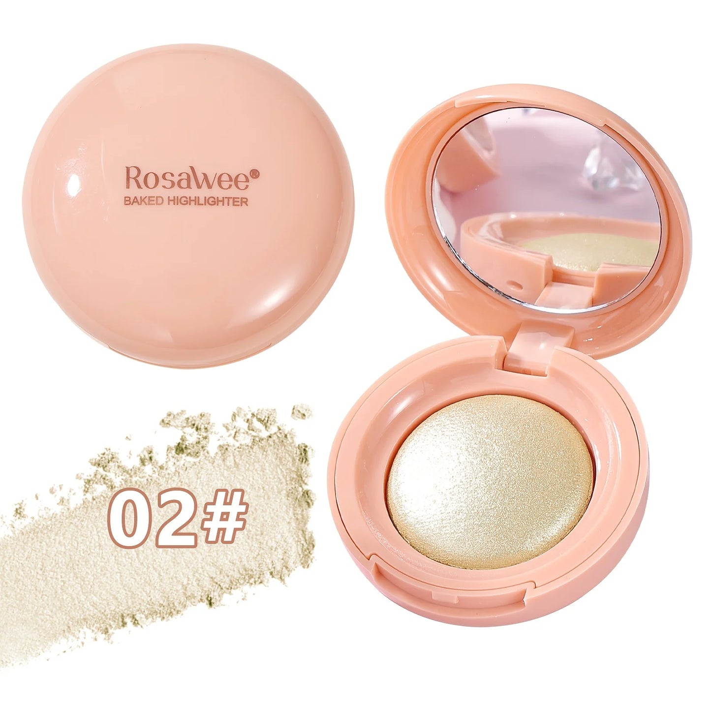 Stralende Glow Highlighter Palette, Luminous Pearl Shimmer Finish, Zijdeachtige Gebakken Poeder voor een Natuurlijke Glans