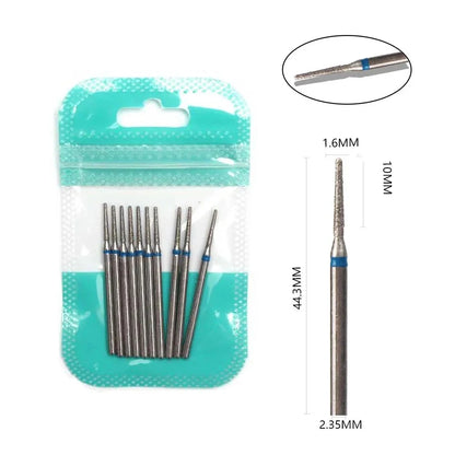Ultimate 10-delige Diamanten Vijl Bit Set voor Perfecte Manicure & Pedicure met Elektrische Machine - Inclusief Borstel en Freesgereedschap