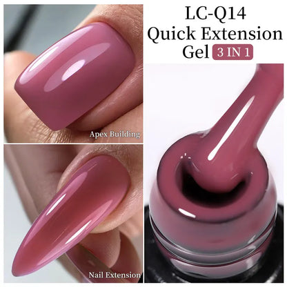 LILYCUTE 7ML Snelle-Extensions Nagelgel - Semi-permanente Acryl Kristalwit & Helder Nude Nagellak voor Prachtige UV Opbouw