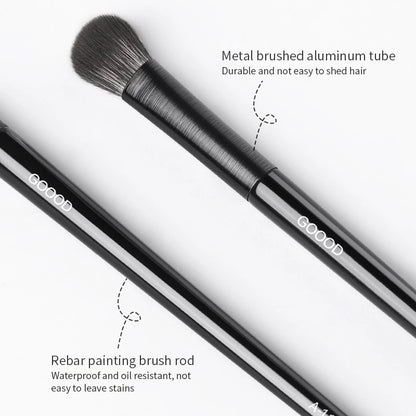 Essentiële Natuurlijke Oogmake-up Borstelset - Perfect voor Oogschaduw, Wenkbrauwcontour en Nauwkeurige Eyelinerapplicatie - Ideale Make-up Tools voor Vrouwen