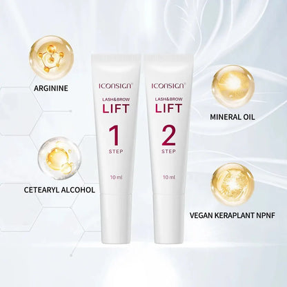 Verhoog je schoonheidsroutine met de ICONSIGN 10ml Lash Lift & Brow Lamination Perming Tube Set - Perfect voor Wimpers Make-up!