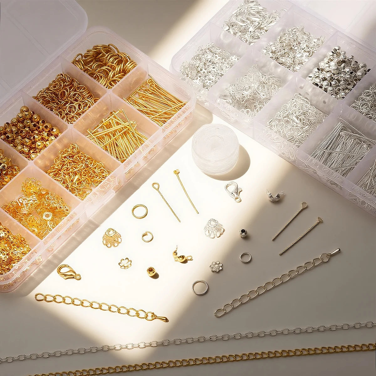 Schmuckzubehör Set 820 Teile Ketten Verschlüsse Verbinder für DIY Schmuckherstellung Bastelbedarf