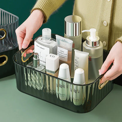Stijlvolle Rechthoekige Acrylen Cosmetica Opberglade - Stapelbare Organizer voor Make-up, Snacks en Essentiële Benodigdheden