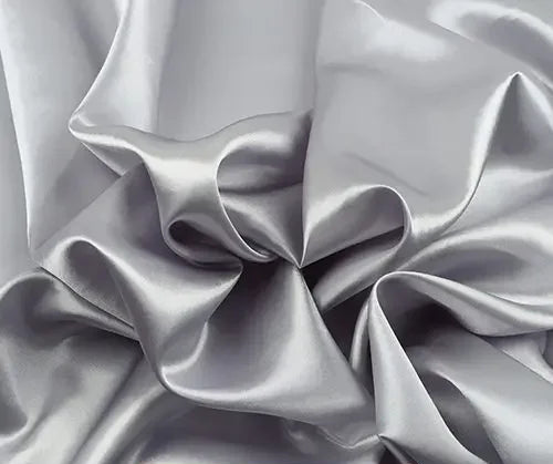 Satin Imitation Silk Fabric 150cm Wide Polyester Lining Cloth for Dresses Decor DIY Sewing by Meter