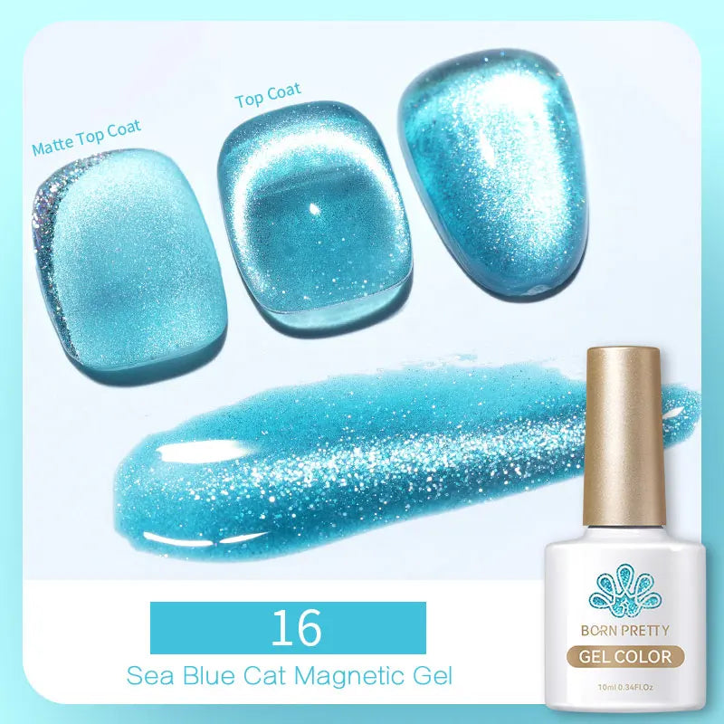 Betoverende Zilveren Maanlicht Kat Magnetische Gel Nagellak - Witte Licht Sprankelende Glitter, Semi- Permanente Nagellak (10ml)