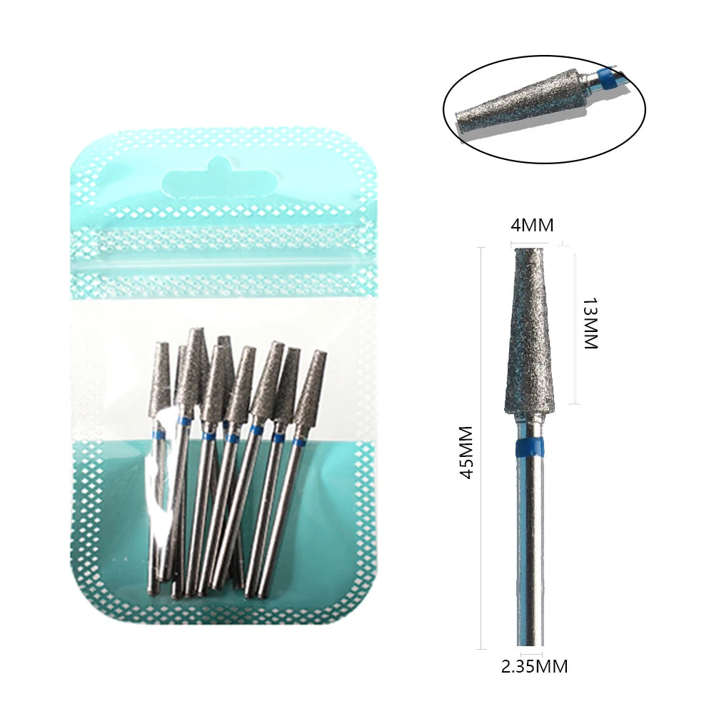 Ultimate 10-delige Diamanten Vijl Bit Set voor Perfecte Manicure & Pedicure met Elektrische Machine - Inclusief Borstel en Freesgereedschap
