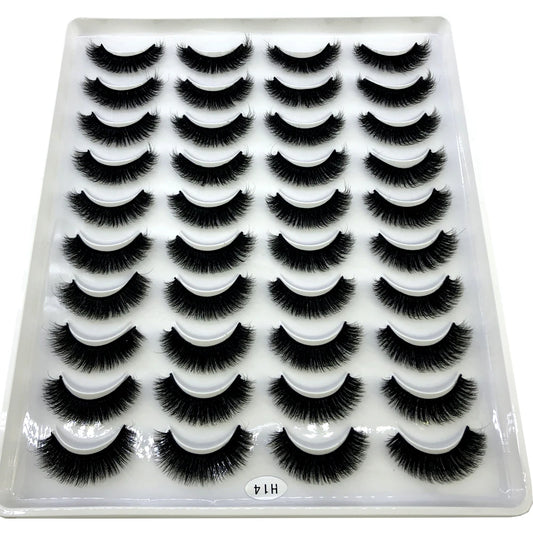 2023 Premium 20 Pairs Natuurlijke Lange 3D Minks Valse Wimpers Makeup Kit - Prachtig Gecontroleerde Mink Wimper Extensies voor Verbluffende Ogen!