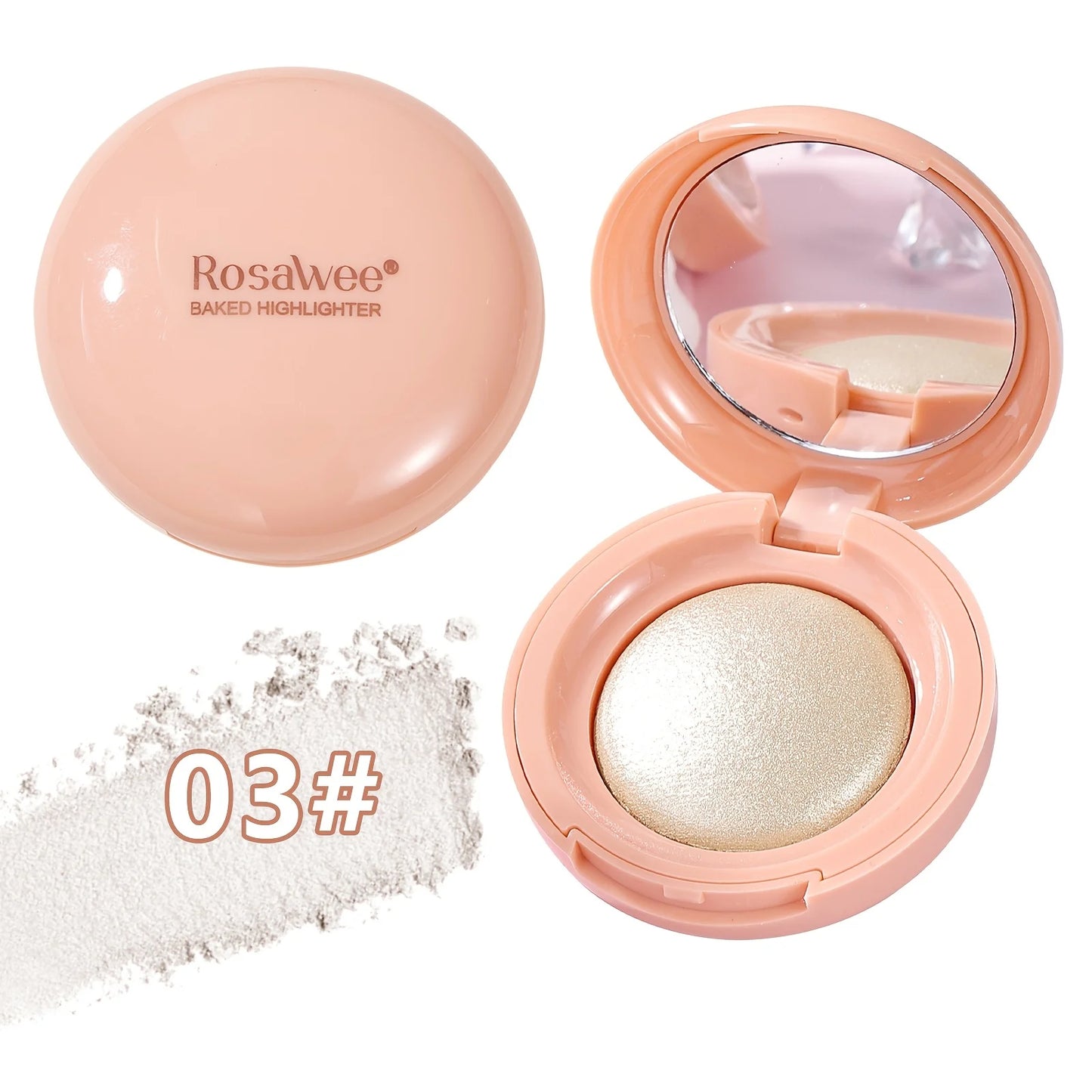 Stralende Glow Highlighter Palette, Luminous Pearl Shimmer Finish, Zijdeachtige Gebakken Poeder voor een Natuurlijke Glans