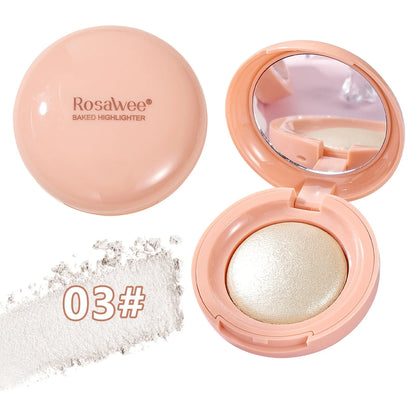 Stralende Glow Highlighter Palette, Luminous Pearl Shimmer Finish, Zijdeachtige Gebakken Poeder voor een Natuurlijke Glans