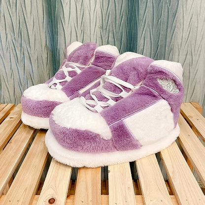 Schattige Cartoon Dier Plush Slippers - Gezellige Katoenen Winter Footwear voor Mannen en Vrouwen