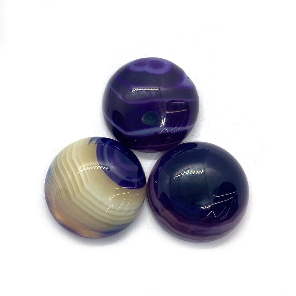 Round Natural Stone Cabochons 4-25mm Flat Back Gemstone Cabs 10pcs for Jewelry Making Rings Earrings Pendants