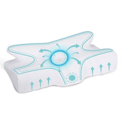 Premium Ergonomisch Contour Geheugenschuim Kussen - Orthopedische Nekondersteuning voor Ultieme Pijnverlichting