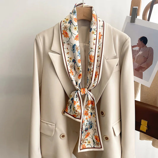 Luxueuze Vrouwen Zijdeachtige Geprinte Sjaals - 50 Stijlvolle Kleuren voor Modebewuste Uiterlijk - Perfect als Sjaals, Haarbanden of Haartoebehoren!