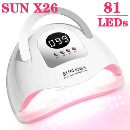 Professionele 380W LED Nagellamp voor Snelle Gel Uitharding - 81 LED's, 4 Timerinstellingen, Perfect voor Thuis en Salon Nagelkunst!