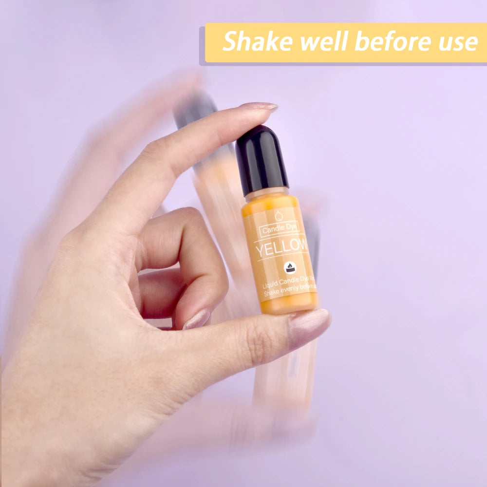 Liquid Candle Dye 10ml | Candle Colorant for Wax | Highly Concentrated Candle Making Supplies