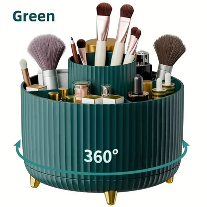Draaibare 5-vaks Make-up Borstel Organizer – veelzijdige opbergoplossing voor jouw make-uptafel, bureau en badkamer!