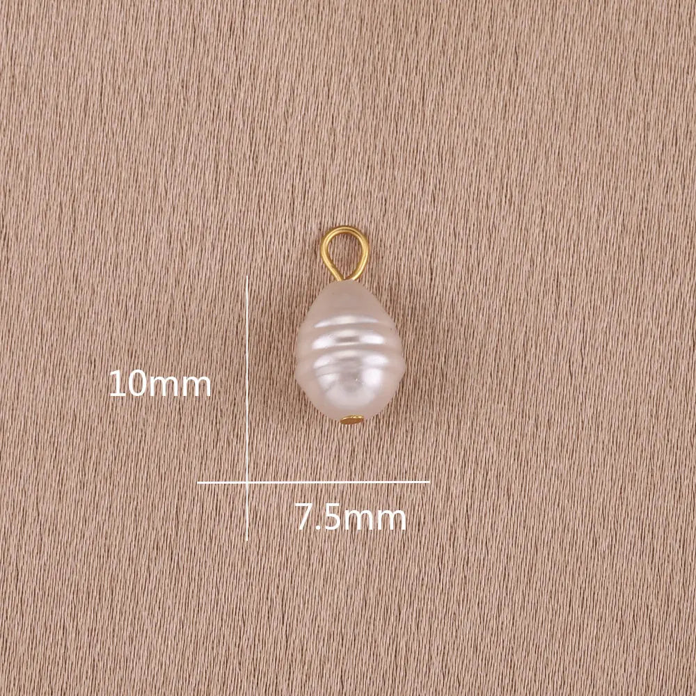 Imitation Pearl Charms for Jewelry Making Heart Round Pendants DIY Earrings Necklaces Craft Supplies