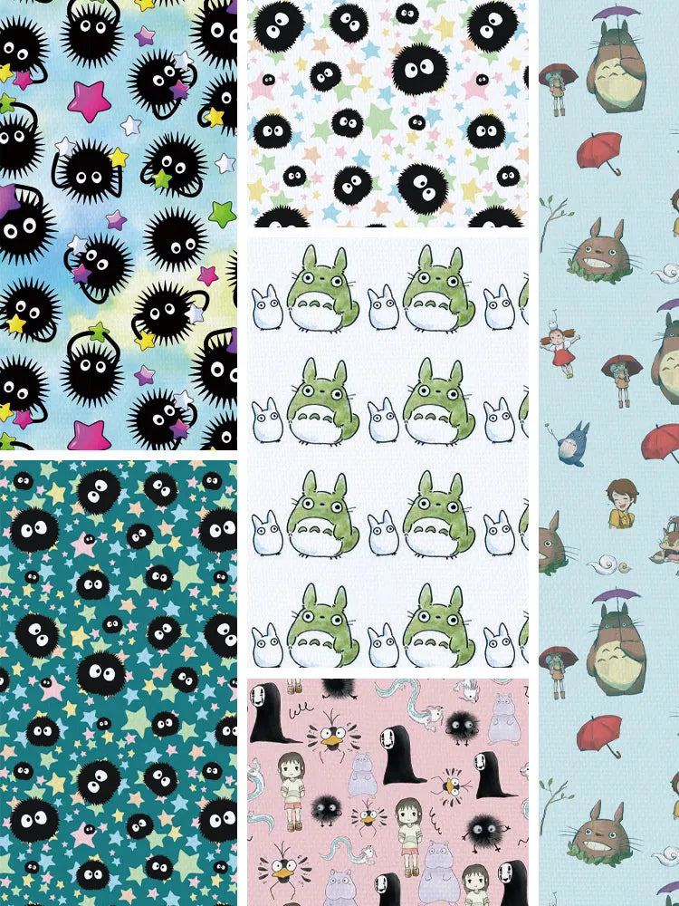 Cute Cartoon Printed Fabric 140x50cm Polyester Cotton for Sewing Patchwork Quilting Baby Clothes