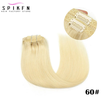 Sappige Jet Zwarte 100% Menselijke Haar Clip-In Extensions - Remy Kwaliteit, 30-60 Centimeter, Volledige Hoofdset (7 Stukken)