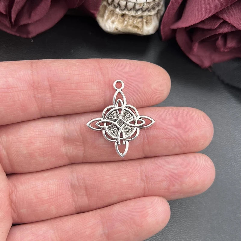 Celtic Knot Charm Triquetra Pendant Silver Jewelry Making Supply