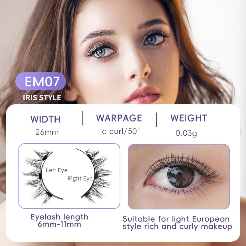 Magnetische Valse Wimpers - 4 stuks/1 paar van Eenvoudig Te Dragen, Zachte en Natuurlijke Quantum Magnet Oogmake-up met Applicator, Geen Lijm Nodig!