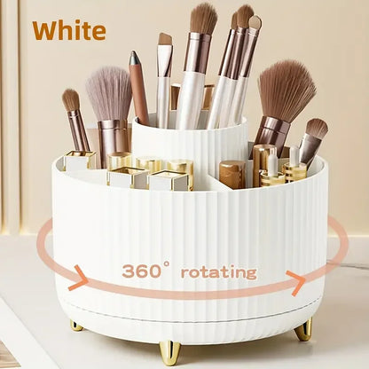 Draaibare 5-vaks Make-up Borstel Organizer – veelzijdige opbergoplossing voor jouw make-uptafel, bureau en badkamer!