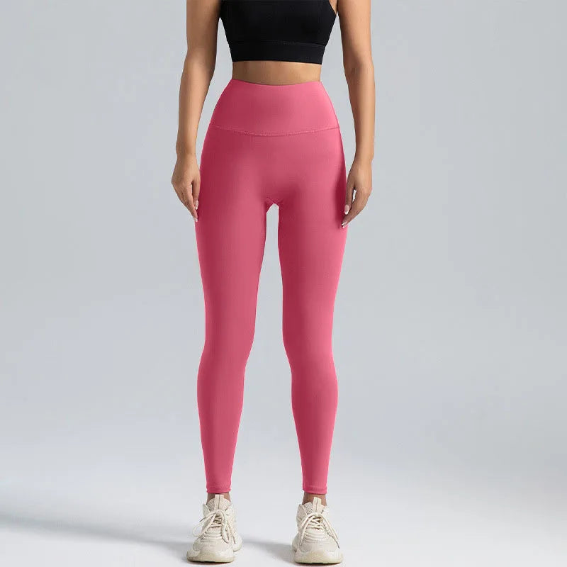 Stijlvolle Hoge Zwarte Leggings voor Vrouwen – T-Line Vrij, Heuplift, Buikcompressie, Perfect voor Yoga en Hardlopen!