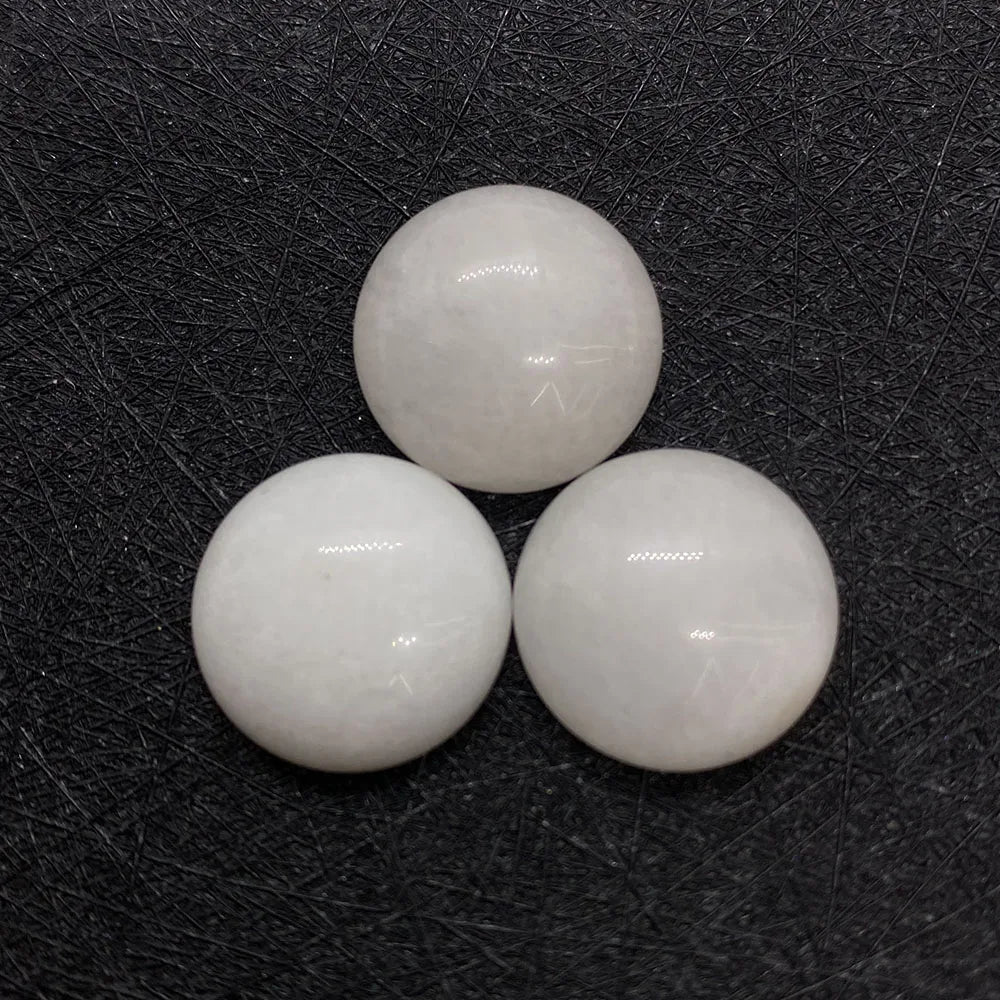Round Natural Stone Cabochons 4-25mm Flat Back Gemstone Cabs 10pcs for Jewelry Making Rings Earrings Pendants