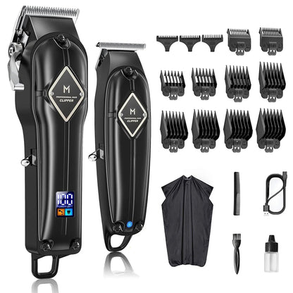 Professionele Limural Haarknippers voor Mannen - Compleet Haarsnit en Baardtrimset met Draadloze T-blade voor Nauwkeurige Verzorging