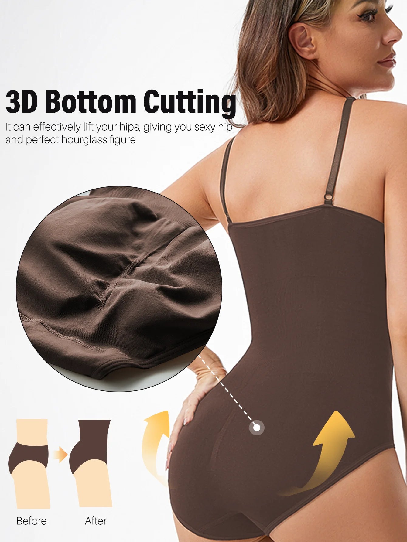 Ultieme Dames Naadloze Shapewear: Sexy Slankend Romper met Billenlift voor een Perfecte Silhouette - Open Tussenstuk & Hoog Elastisch Ontwerp