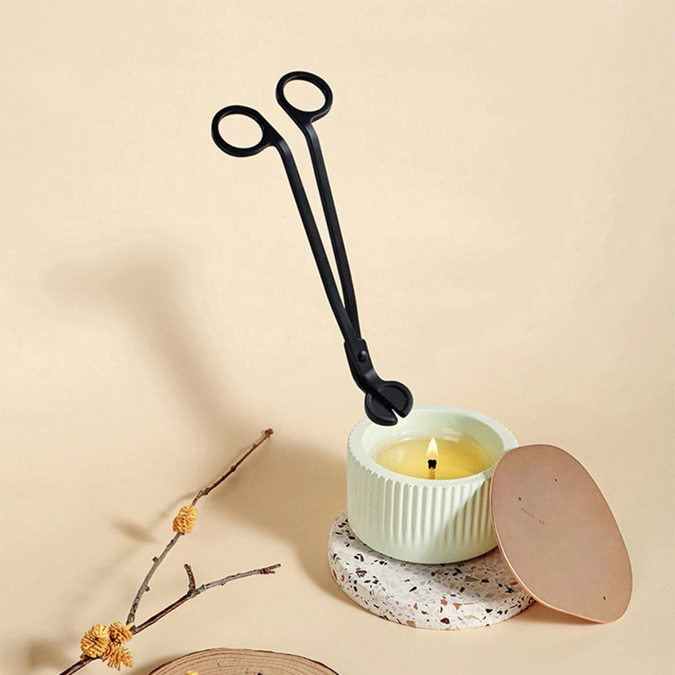 Candle Wick Trimmer Scissors Wick Shears for Jar Candles Wick Cutting Tool Candle Care Accessory