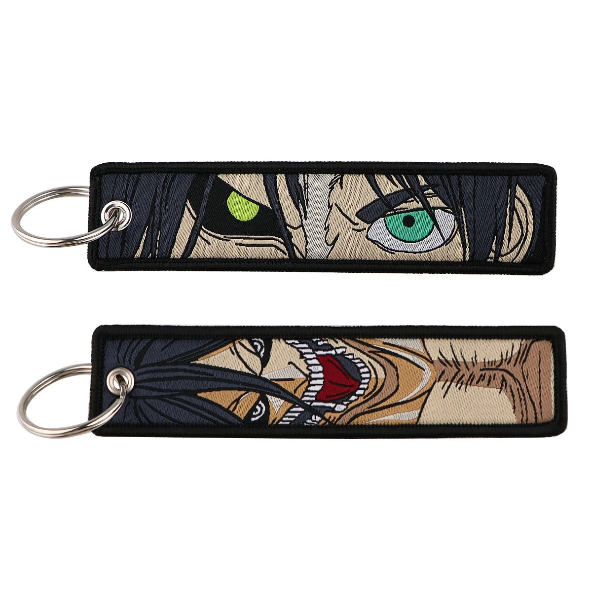Stijlvolle Japanse Anime Geborduurde Sleutelhangers – Perfecte Sleuteltags voor Motorfietsen, Auto's en Rugzakken – Trendy Sleutelhanger Cadeaus voor Vrienden!
