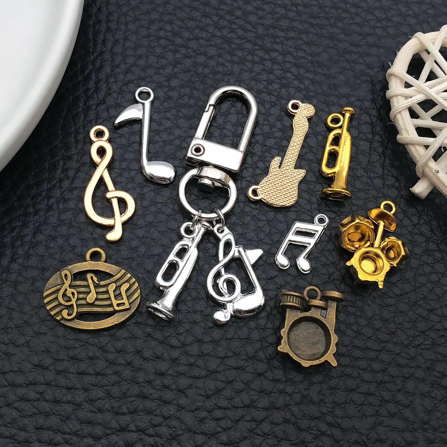 Music Charms for Jewelry Making Mixed Metal Notes Instruments DIY Earrings Necklaces Craft Supplies