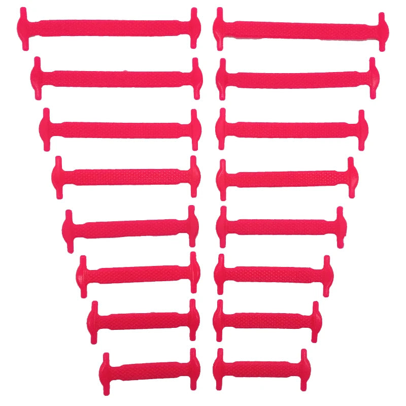 16-delige set van creatieve silicone veters zonder knopen – 12 levendige kleuren van elastische luie veters voor moeiteloze stijl!