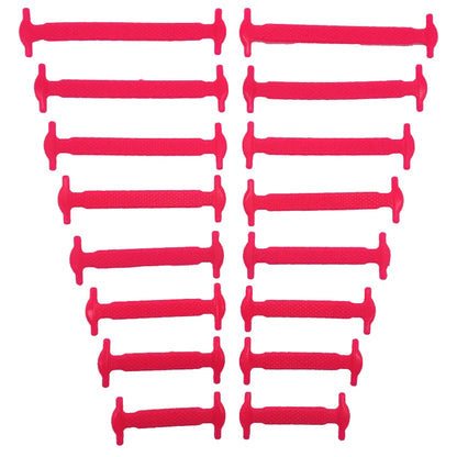 16-delige set van creatieve silicone veters zonder knopen – 12 levendige kleuren van elastische luie veters voor moeiteloze stijl!