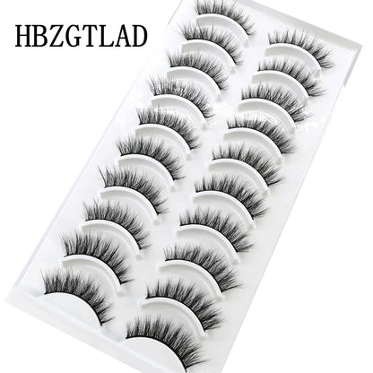 Verhoog je uitstraling met 10 paar luxe natuurlijke lange 3D nerts valse wimpers - Perfect voor make-up liefhebbers!