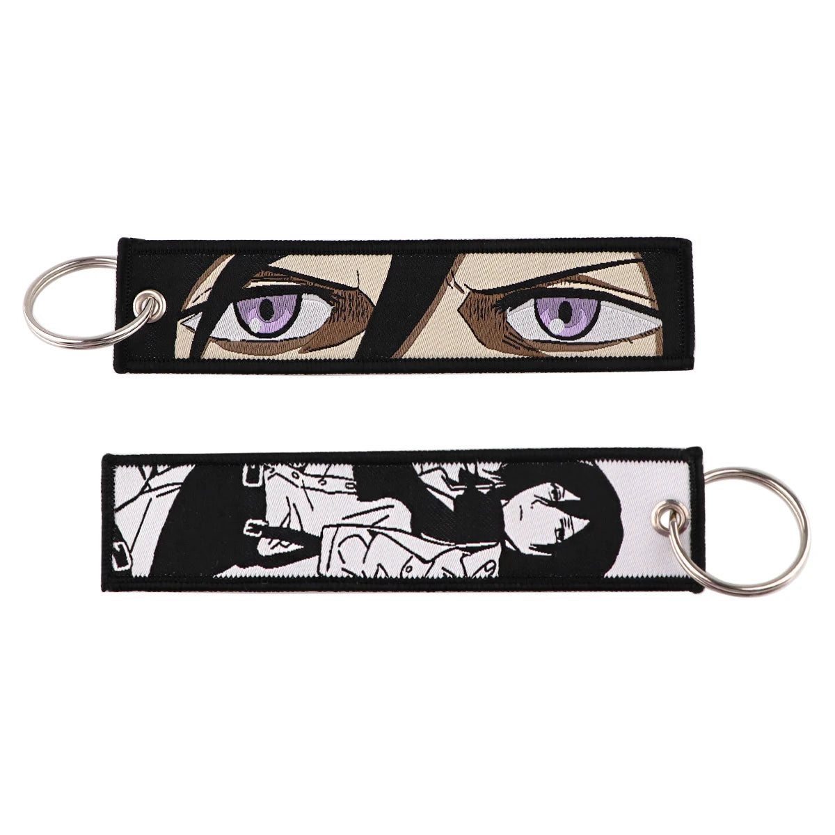 Stijlvolle Japanse Anime Geborduurde Sleutelhangers – Perfecte Sleuteltags voor Motorfietsen, Auto's en Rugzakken – Trendy Sleutelhanger Cadeaus voor Vrienden!
