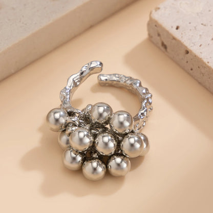 Salircon Trendy Minimalistische CCB Kleine Balring voor Hem en Haar - 2024 Punk Hip Hop Metaal Openvingerontwerp - Perfecte Sieraden Geschenk voor Vrouwen en Mannen!
