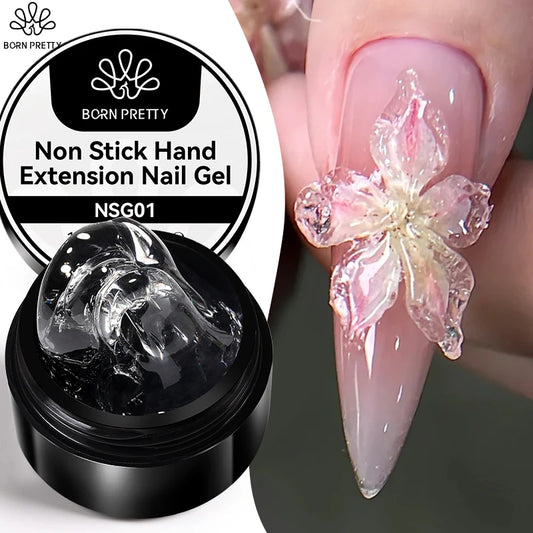 Transformeer je Nagelkunst met BORN PRETTY 15ml Heldere Anti-Plak Handverlengingsgel - Perfect voor 3D Vormgeving en Melkachtige Jelly Creaties!