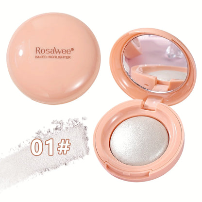 Stralende Glow Highlighter Palette, Luminous Pearl Shimmer Finish, Zijdeachtige Gebakken Poeder voor een Natuurlijke Glans