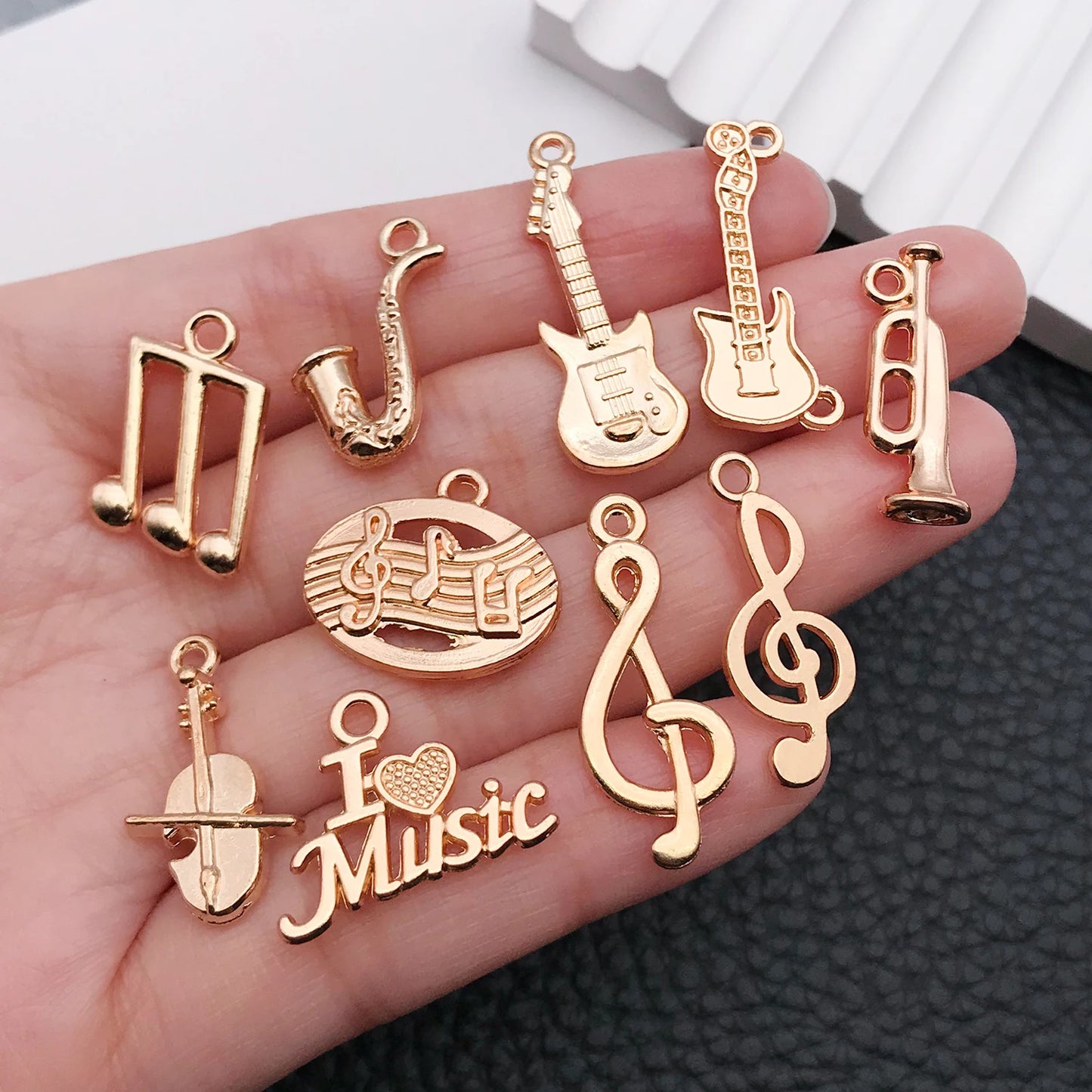 Music Charms for Jewelry Making Mixed Metal Notes Instruments DIY Earrings Necklaces Craft Supplies