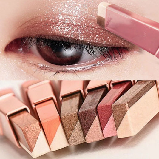 Beautiful dual-color gradient oogschaduwstick voor moeiteloze, langdurige glam zonder make-up verwijdering