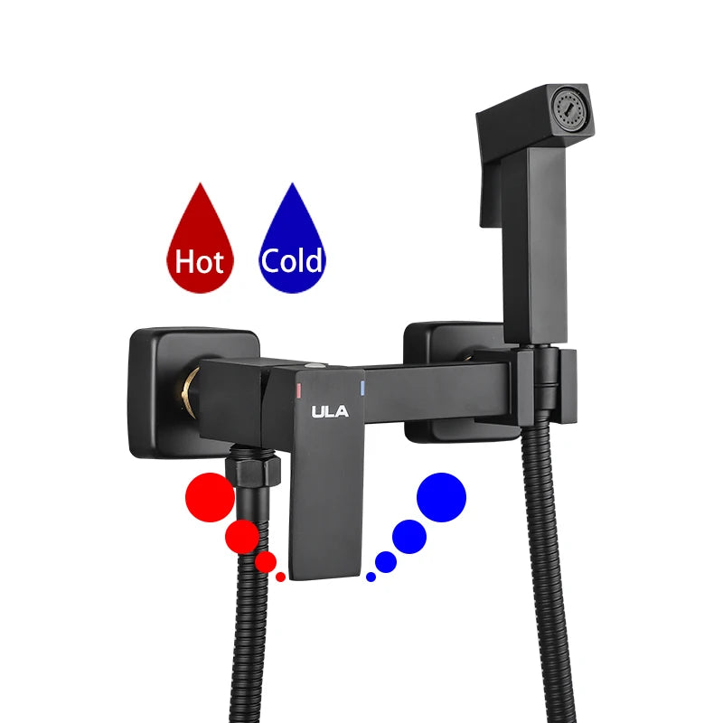 Premium ULA Geborstelde Bidetkraan Mixer - Stijlvolle Koud- en Warmwaterdouchesproeier voor de Ultieme Hygiëne-ervaring