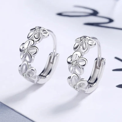 Elegante 925 Sterling Zilveren Bloem Stud Oorbellen voor Vrouwen - Perfect voor Bruiloften, Modebewust en van Hoge Kwaliteit met Sprankelende Kristal Zirkon