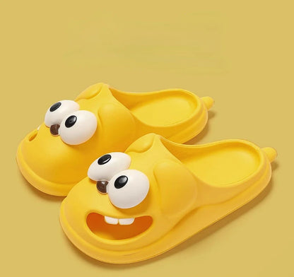 Schattige Grote Oog Hond Tong Kus Slippers - Leuk en Comfortabel Cartoon-Stijl EVA Schoeisel voor Vrouwen
