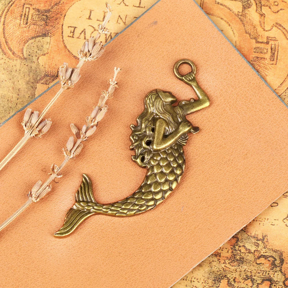 Large Mermaid Charms for Jewelry Making Zinc Alloy Pendant 76mm DIY Necklaces Bracelets Ocean Craft Supplies