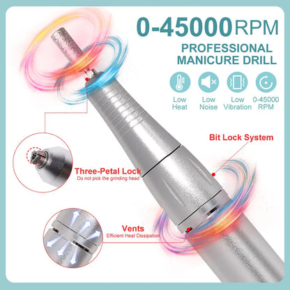 Ultieme Draagbare Elektrische Vijl met Weergave - Professionele Nagelgrinder en Accessoireset voor Perfecte Nagels!