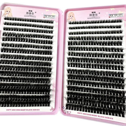 Adembenemende 570/640 stuks Individuele Cluster Wimpers - Dikke & Fluffy 30D/100D Mix Lengte voor Perfecte Doe-Het-Zelf Extensions!