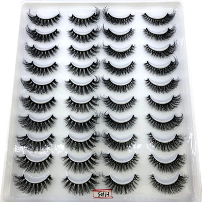 2023 Premium 20 Pairs Natuurlijke Lange 3D Minks Valse Wimpers Makeup Kit - Prachtig Gecontroleerde Mink Wimper Extensies voor Verbluffende Ogen!