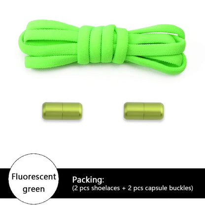 Levende Elastische Schoenveters Zonder Knoop - Perfect voor Kinderen en Volwassenen! Stijlvolle Ronde Veters voor Alle Sporten en Activiteiten.